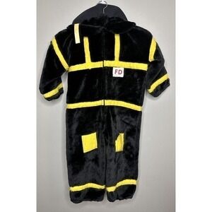 Chrisha Playful Plush Fireman Firefighter Costume Play Full Zip Hat Ages 4-6 VTG